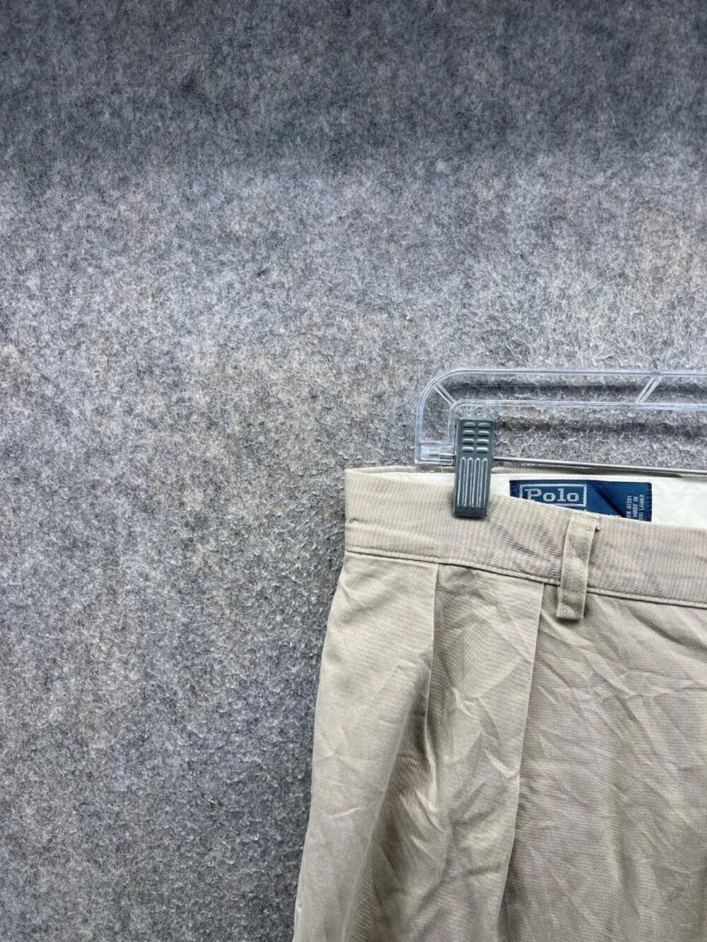 Polo By Ralph Lauren Pants Men 33x30 Beige Chino Pleated Classic Cotton Vintage